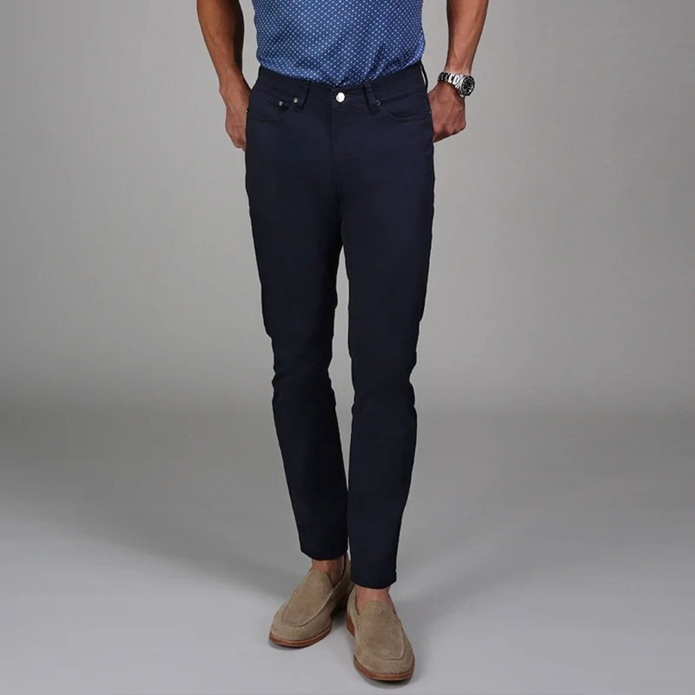 NWT Collars & Co CEO Chino Mens 36x30 Navy Blue Five Pocket Cotton Stretch Pants